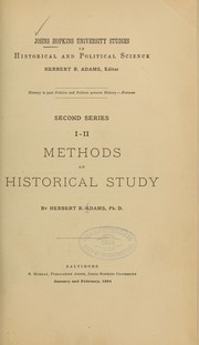 Cover of: Methods of historical study