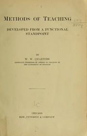 Cover of: Methods of teaching, developed from a functional standpoint