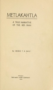 Cover of: Metlakahtla by George T. B. Davis