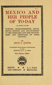 Cover of: Mexico and her people of to-day by Nevin O. Winter