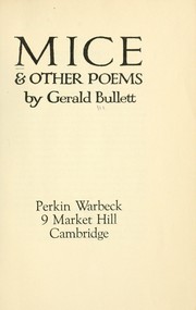 Cover of: Mice and other poems