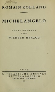 Michelangelo by Romain Rolland