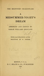 Cover of: A midsummer-night's dream by William Shakespeare