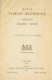 Cover of: Mikir primary arithmetic: Arleng kalakha akitap