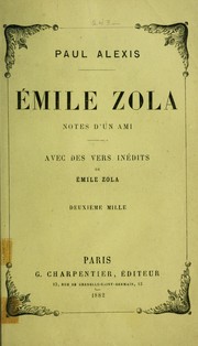 Cover of: Émile Zola: notes d'un ami