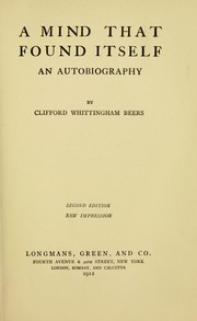 Cover of: A mind that found itself by Clifford Whittingham Beers