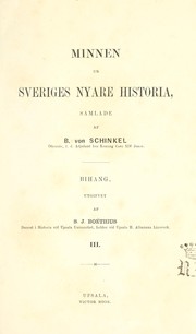 Cover of: Minnen ur Sveriges nyare historia, samlade av B. von Schinkel by Bernt von Schinkel