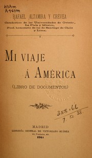 Cover of: Mi viaje á America: (libro de documentos)