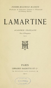 Cover of: Lamartine by Pierre Maurice Masson