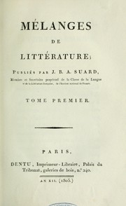 Cover of: Mélanges de littérature