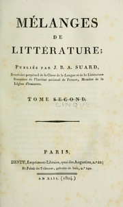 Cover of: Mélanges de littérature
