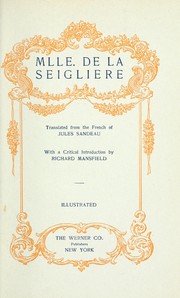 Cover of: Mlle. de la Seiglière