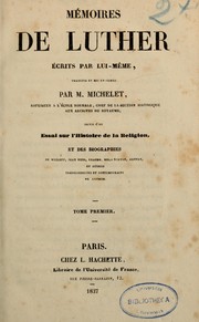 Cover of: Mémoires de Luther