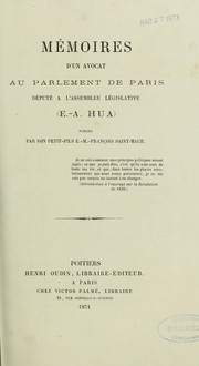 Cover of: Mémoires d'un avocat au parlement de Paris by Eustache Antoine Hua