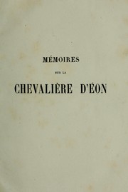 Cover of: Mémoires sur la chevalière d'éon