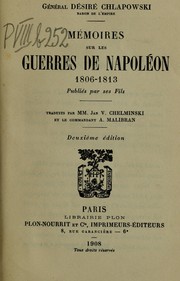 Cover of: Mémoires sur les guerres de Napoléon, 1806-1813