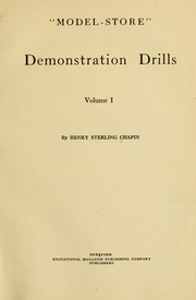 Front cover of " Model-store" demonstration drills by Henry Sterling Chapin