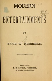Cover of: Modern entertainments