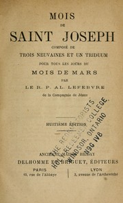Cover of: Mois de saint Joseph by Alexis Lefebvre