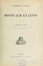 Cover of: Montcalm et Lévis
