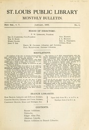 Cover of: Monthly bulletin by St. Louis Public Library
