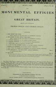 Cover of: The monumental effigies of Great Britain by Thomas Hollis