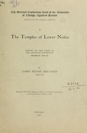 Cover of: The Monuments of Sudanese Nubia by James Henry Breasted