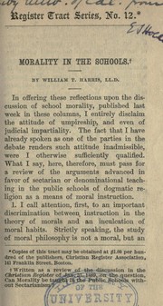 Cover of: Morality in the schools
