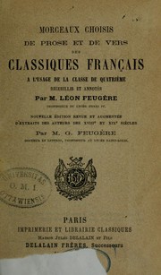 Cover of: Morceaux choisis de prose et de vers des classiques français: à l'usage de la classe de 4e
