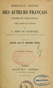 Cover of: Morceaux choisis des auteurs français, poètes et prosateurs, avec notes et notices