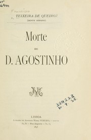 Cover of: Morte de d. Agostinho