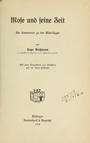 Cover of: Mose und seine Zeit by Hugo Gressmann