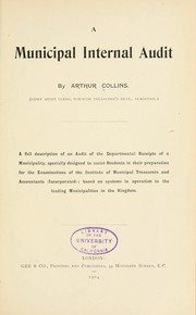 Cover of: A municipal internal audit by Arthur Collins, Arthur Collins