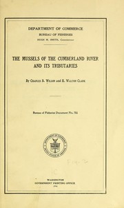 Cover of: The mussels of the Cumberland River and its tributaries