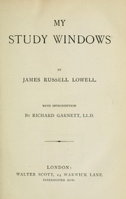 Cover of: My study windows: With introd. by Richard Garnett