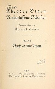 Cover of: Nachgelassene Schriften