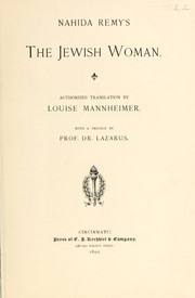 Cover of: Nahida Remy's The Jewish woman