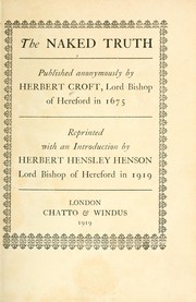 Cover of: The naked truth. by Croft, Herbert Bp. of Hereford