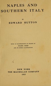 Cover of: Naples and southern Italy by Hutton, Edward