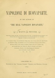 Cover of: Napoleone di Buonaparte. by J. Watts De Peyster