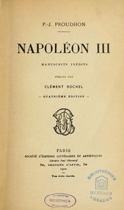 Napoléon III by P.-J. Proudhon