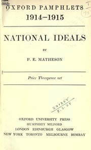 Cover of: National ideals