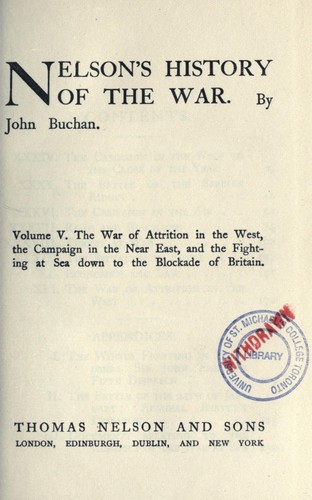 Nelson's History Of The War By John Buchan | Open Library