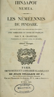 Cover of: Nemea: les Néméennes de Pindare : Revues d'après les meilleures éditions