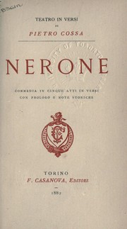 Cover of: Nerone: commedia in cinque atti in versi con prologo e note storiche