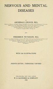 Cover of: Nervous and mental diseases by Church, Archibald, Church, Archibald