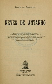 Cover of: Neves de antanho by Sabugosa, António Maria José de Melo César e Meneses conde de