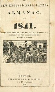 Cover of: The New England anti-slavery almanac for 1841. by 