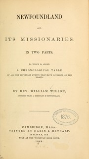 Newfoundland and its missionaries by William Wilson