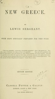 Cover of: New Greece | Sergeant, Lewis